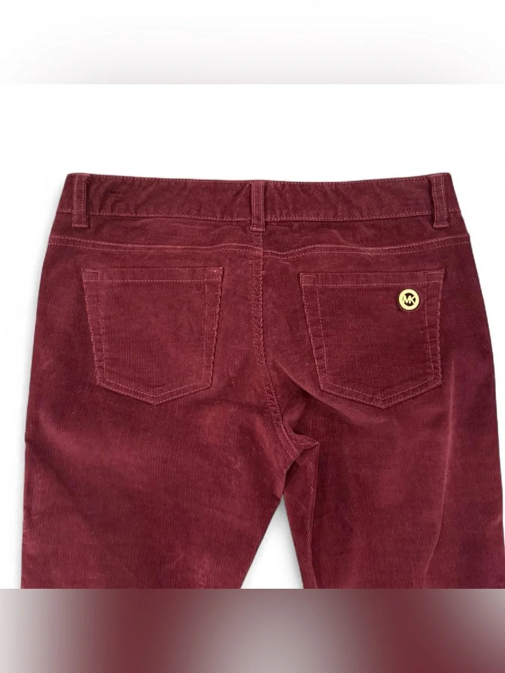 Michael Kors Burgundy Corduroy Slim Pants